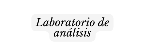 Laboratorio de análisis