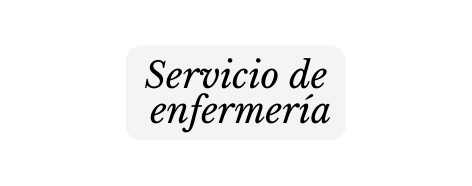 Servicio de enfermería